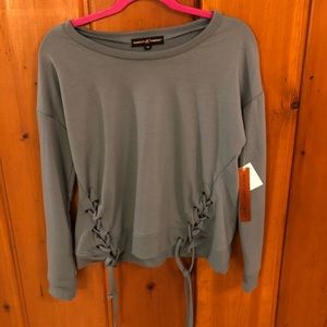 New with tags Almost Famous Tie Sweater - M - Mint